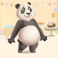 Panda sings Happy Birthday song